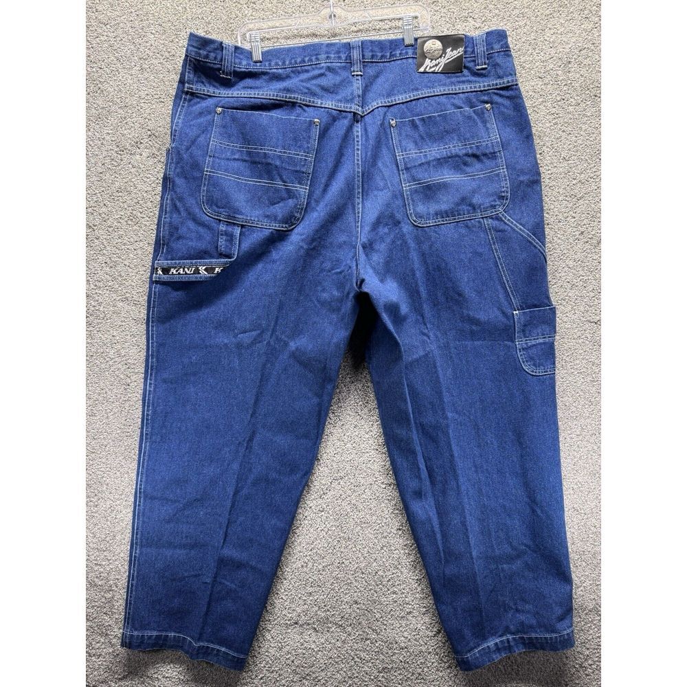Vintage 90s Karl Kani Jeans Denim‎ Baggy Carpenter Jeans 46x34 Y2K Designer RARE